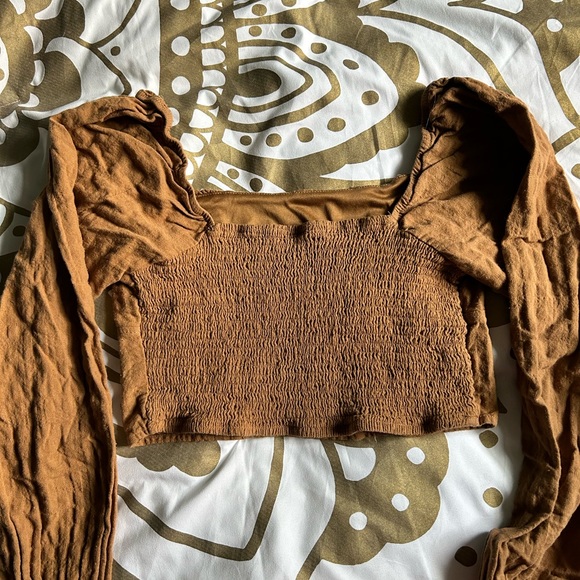 Brown Wild Fable LS Crop Top - Picture 2 of 8